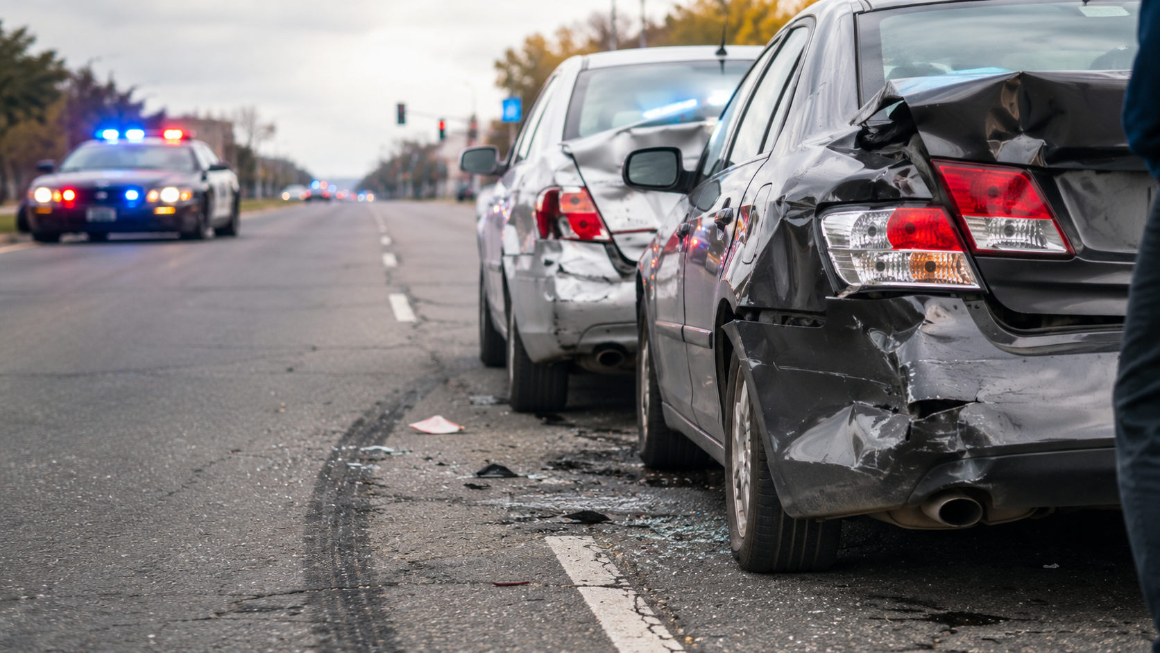 Roadside collision photo showing car accident evidence, insurance companies pressure, claim timing, and recovery documentation.